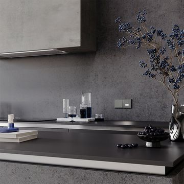 Выключатель встраиваемый VOLTUM S70 одноклавишный 10А, (титан)