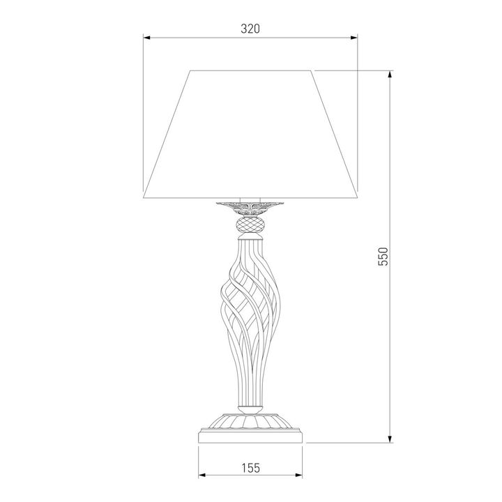 Настольная лампа Eurosvet 01002/1 белый с золотом