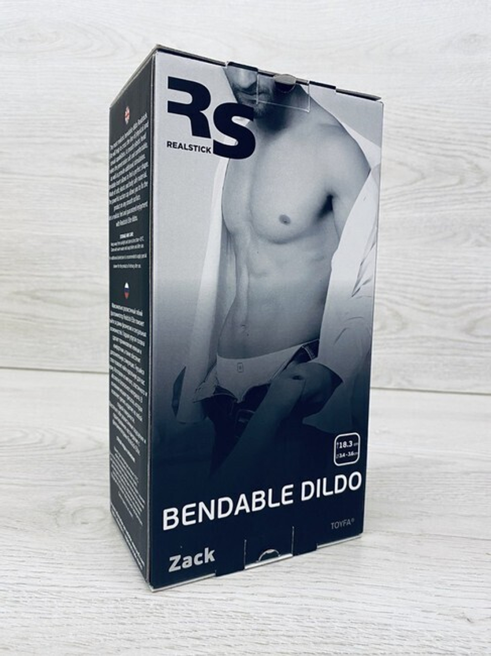 Гнущийся реалистичный фаллос на присоске Real Stick Zack (Цвет: телесный)