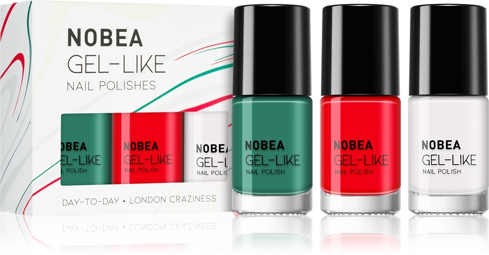 NOBEA Day-to-Day Vienna Calmness Set - набор лаков для ногтей, 3× 6 ml