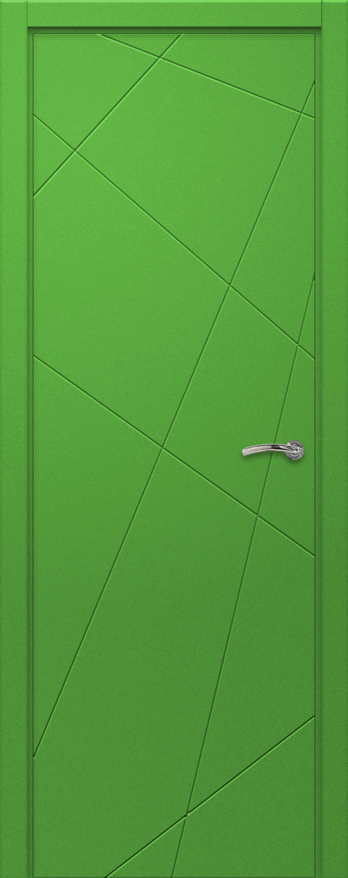 Дверь влагостойкая пластиковая KAPELLI multicolor Ф7А RAL 6018 Зеленый + коробка
