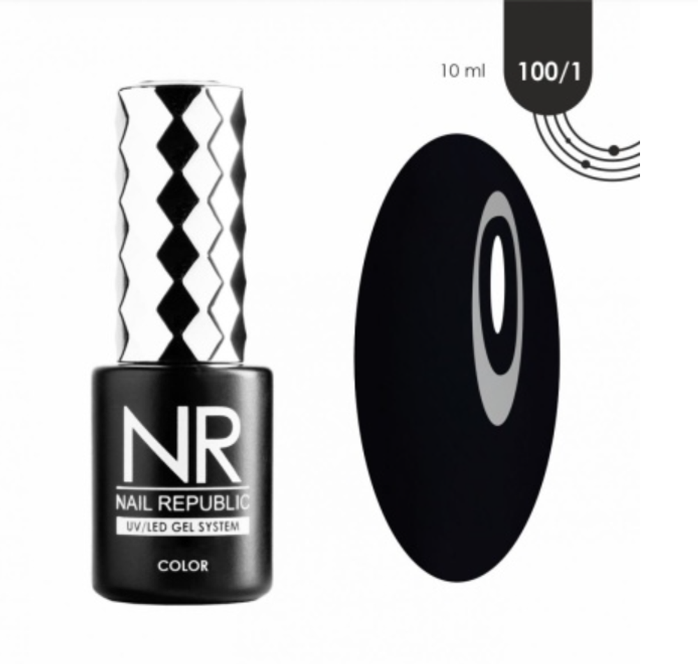 NR Гель-лак Classik Vamp 100_1 - Черный, 10 мл