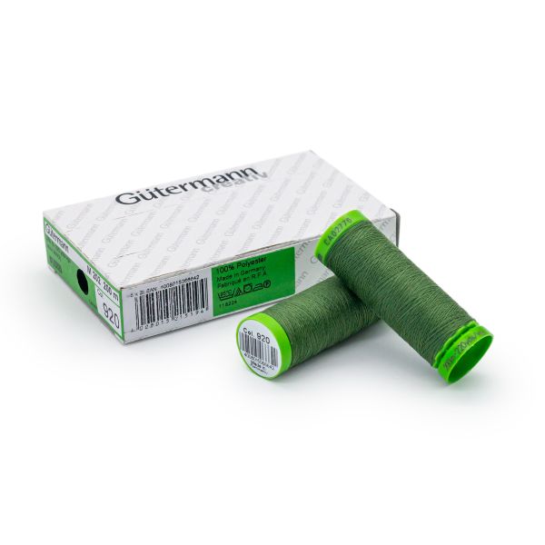Нитки для тонких тканей Gutermann Extra Fine 150 (200 метров), 5 кат. | 920 защитный хаки