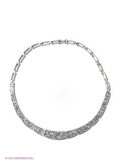 "Скарлет" колье в серебряном покрытии из коллекции "Леди" от Jenavi с замком пряжка
