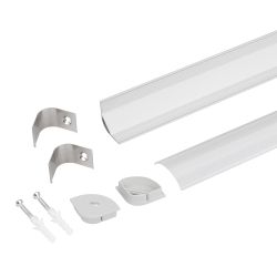 Профиль с экраном ARH-KANT-H30-2000 ANOD+OPAL (Arlight, Алюминий) 036771