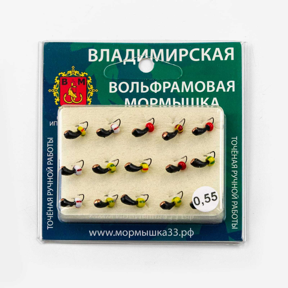 Мормышка Владимирская 24 "Коза-Уралочка" с коронкой, 3мм, 0.55гр (15шт/уп)