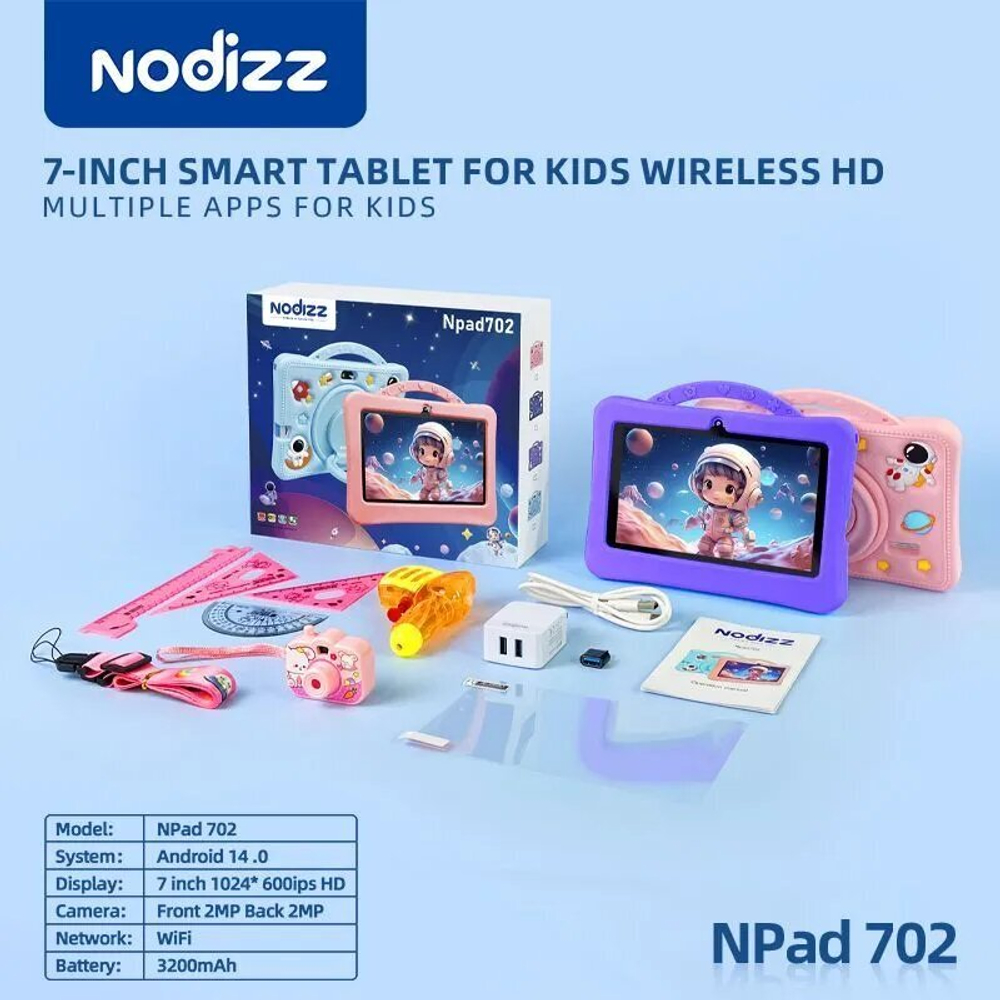 Детский планшет Npad 702, 7" 1 ГБ/16 ГБ, фиолетовый