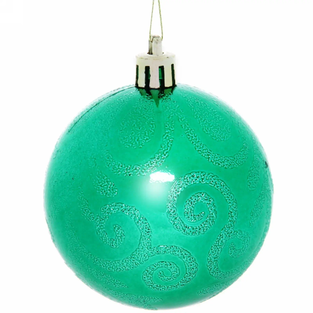 Новогодние шары 7 см (набор 3 шт) «Рельефный узор», микс