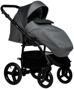 Детская коляска Indigo Impulse Eco 3 в 1 с автокреслом Avionaut Cosmo Grey Ie06 серая кожа/серый