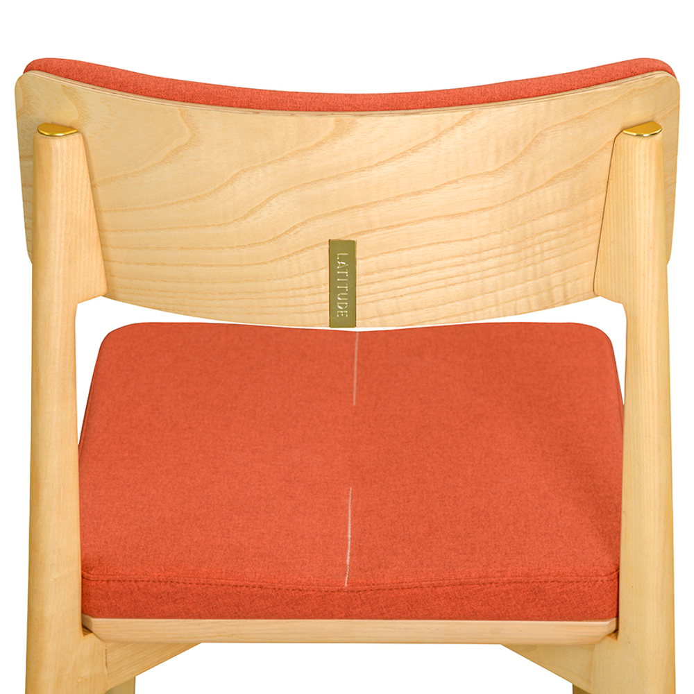 Стул aska, рогожка, ясень/красный