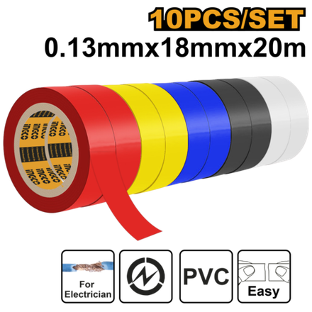 Изолента цветная ПВХ INGCO HPET1013