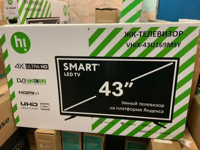 Телевизор Hi VHIX-43U169MSY 109см, LED, 4K UHD, SmartTV, YaOS