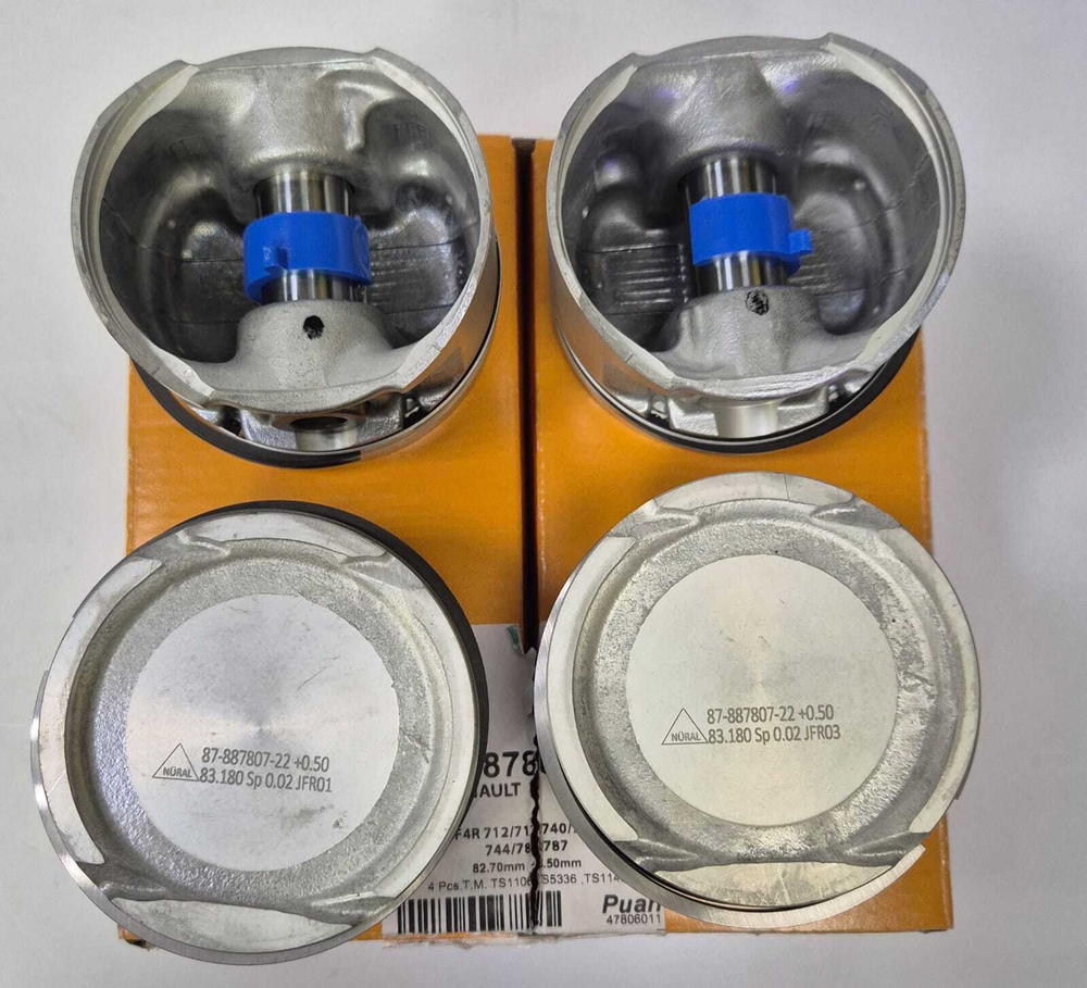 Поршни с кольцами +0.50 F4R (с лужей) Nural