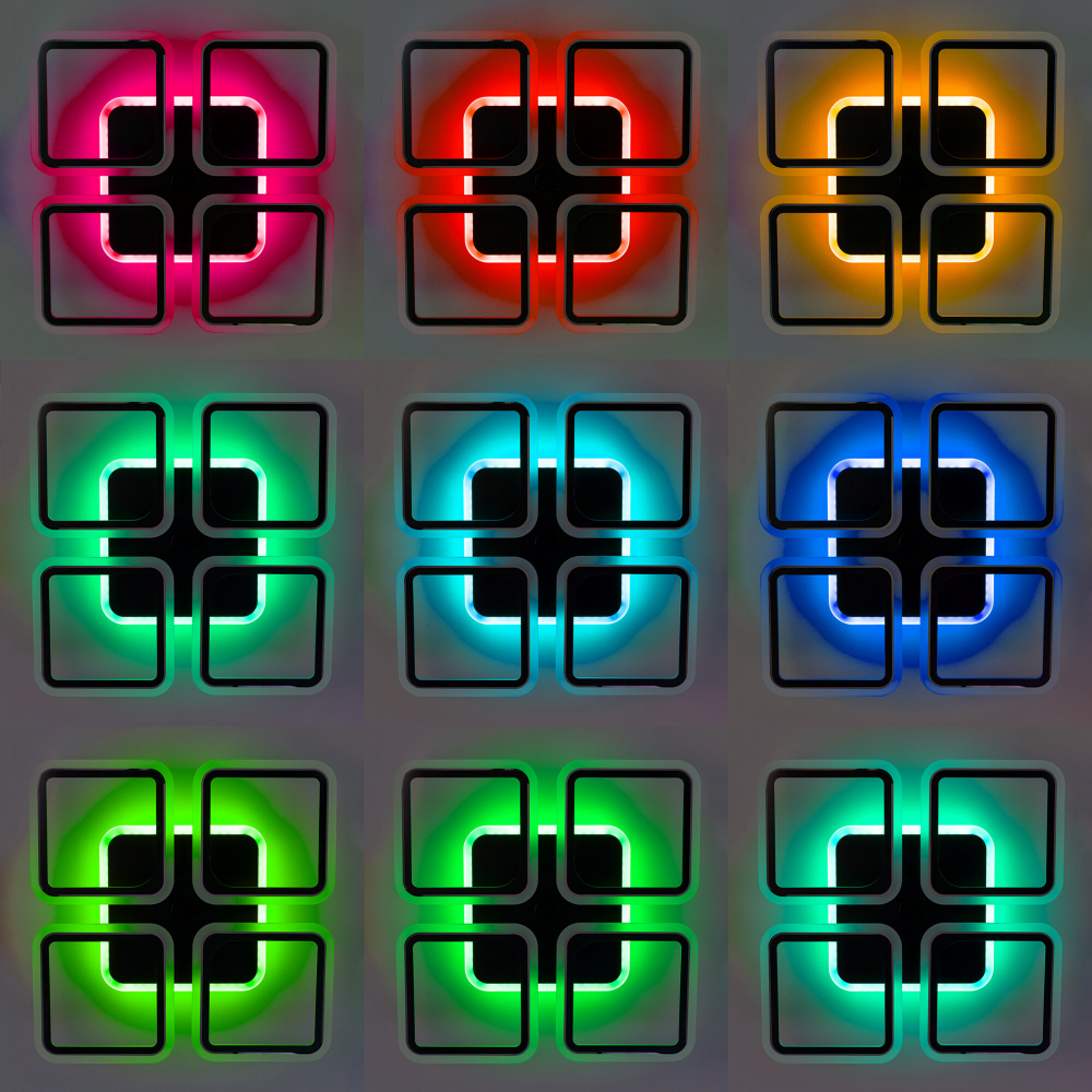 Citilux Марсель Смарт CL232A145E RGB Умная люстра Чёрная