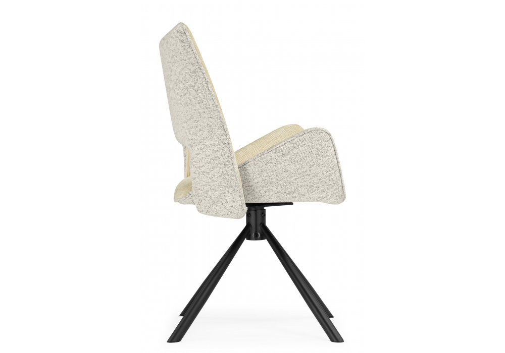 Стул на металлокаркасе Woodville Balaton 360 крутящийся beige, black, ножки черные