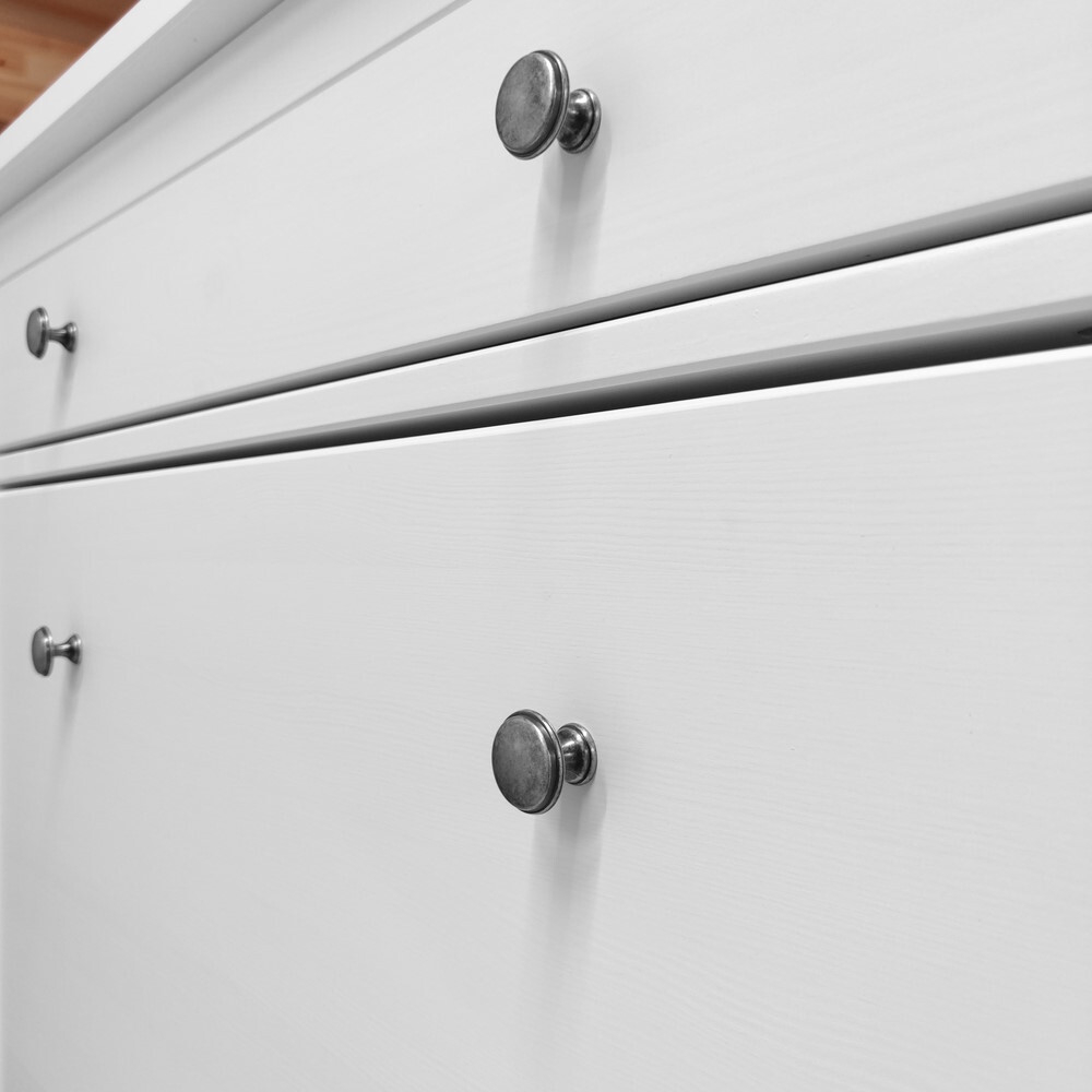 Обувница 2 отделения с ящиком КАНТРИ (IKEA HEMNES), 89х30х127 см, белая