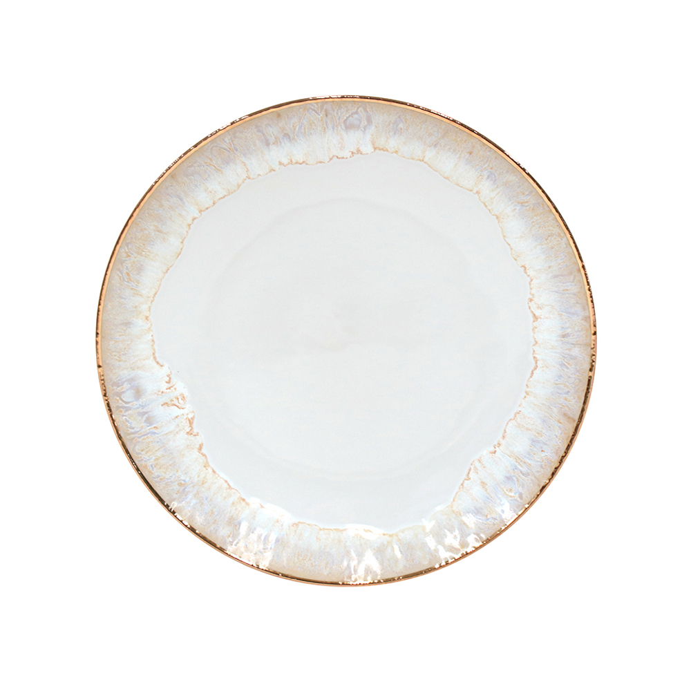 Тарелка 27см Casafina by Costa Nova белая/золотая