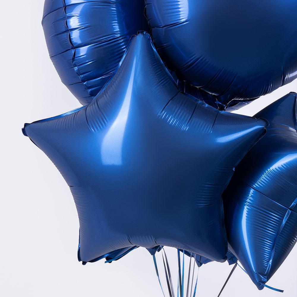F Шар Звезда 18''/46 см, Темно-синий Сатин (БГ-15)  Изображение2