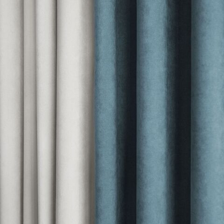 Шторы КЕРТТ (арт. BL01-763-03) - (200х270)х2 см. - белый-голубой