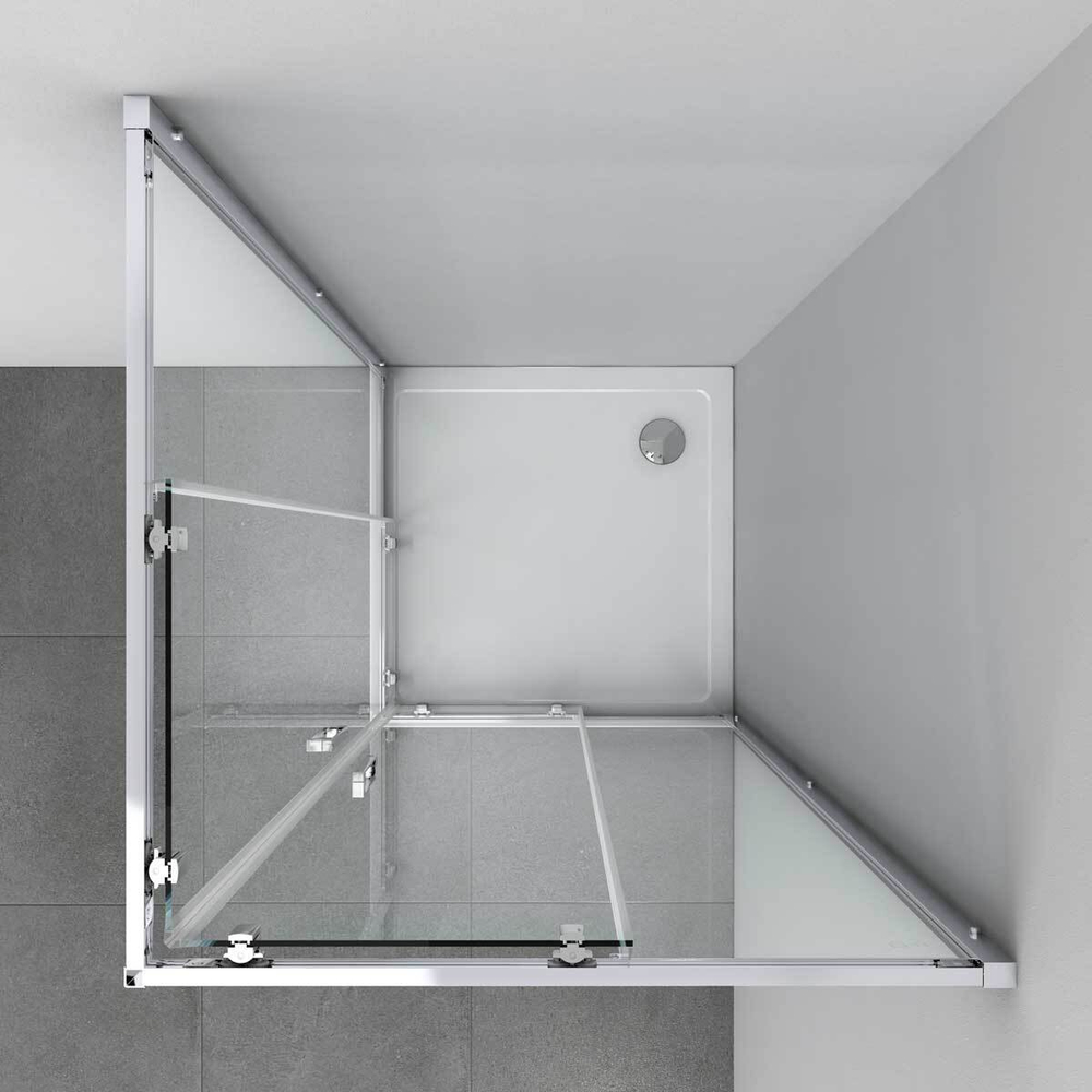 Душевой уголок Alpha VSS-3AL800CL, 800*800, хром, стекло прозрачное