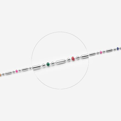 715-с Цепь "Морзе" из нерж. стали с эмалью 1,5мм, м