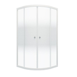 Душевая ширма DIONRIA (90х90) стекло с рисунком лайт, профиль белый