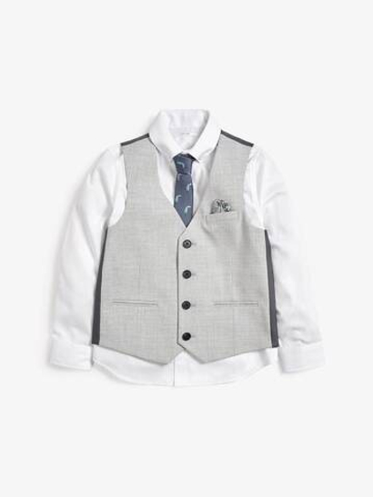 Комплект из трех предметов для мальчика Next A18-314, Серый, Белый