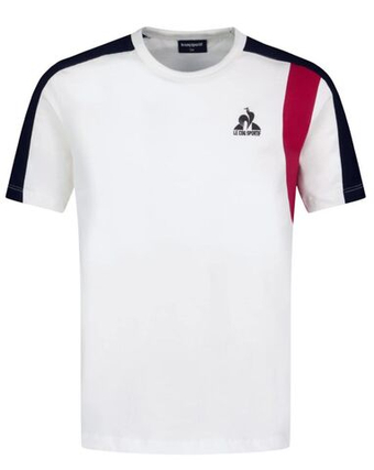 Футболка для мальчика теннисная Le Coq Sportif Tricolor - white light