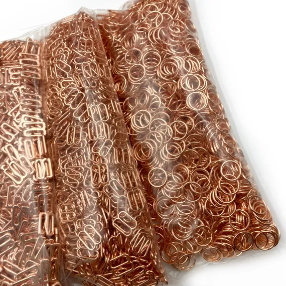 Кольцо для бретели розовое золото 10 мм