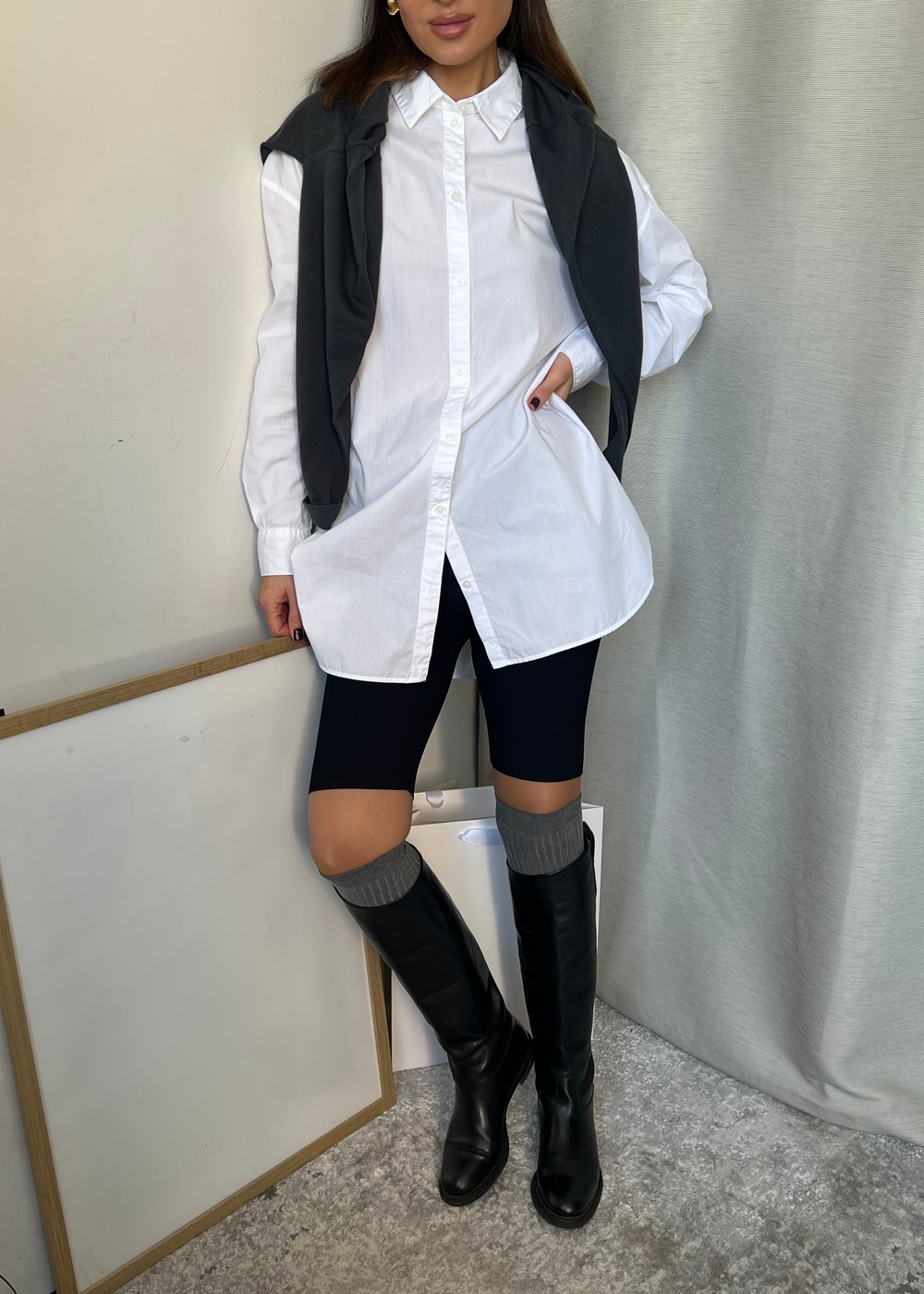 Хлопковая рубашка Armani Exchange, L