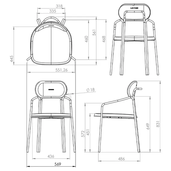 Стул Ror, Round, розовый велюр
