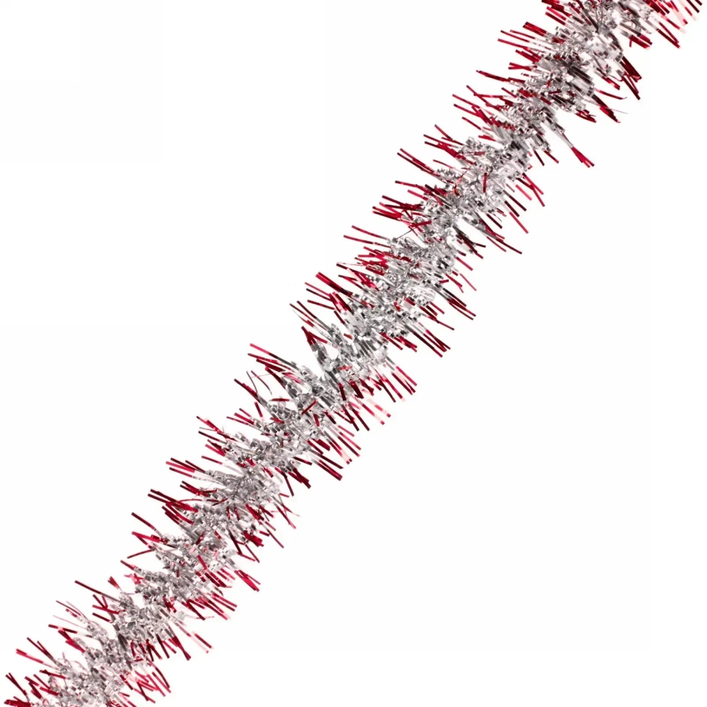 Мишура 2м, фонарик D 5см, красная