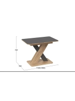 Стол кухонный обеденный раздвижной 110,4х70х75,7 см