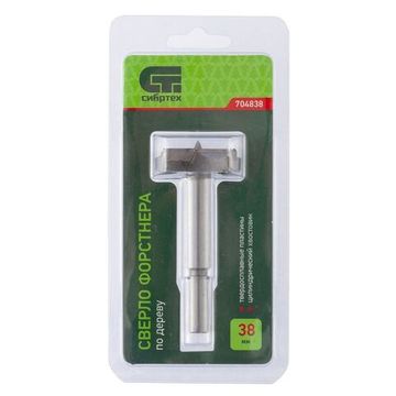 Сверло Форстнера по дереву, 38 мм, цилиндрический хвостовик Сибртех 704838
