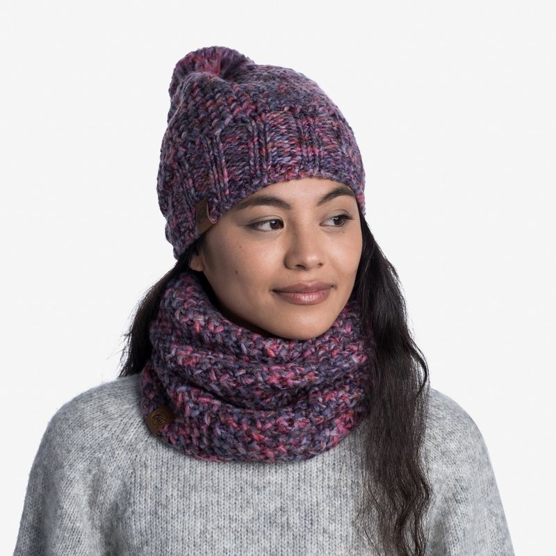 Шапка вязаная с флисом Buff Hat Knitted Polar Margo Purple Фото 4