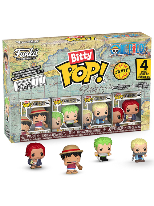 Набор Funko Bitty POP! One Piece Monkey D. Luffy+Zoro+Axe-Hand Morganchase+Chase (1 of 4) 4шт 86892