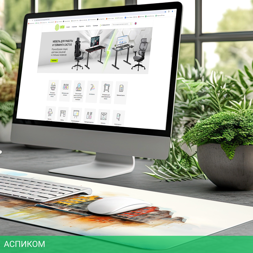 Коврик для мыши Cactus Amsterdam (CS-MP-PRO12XXL)