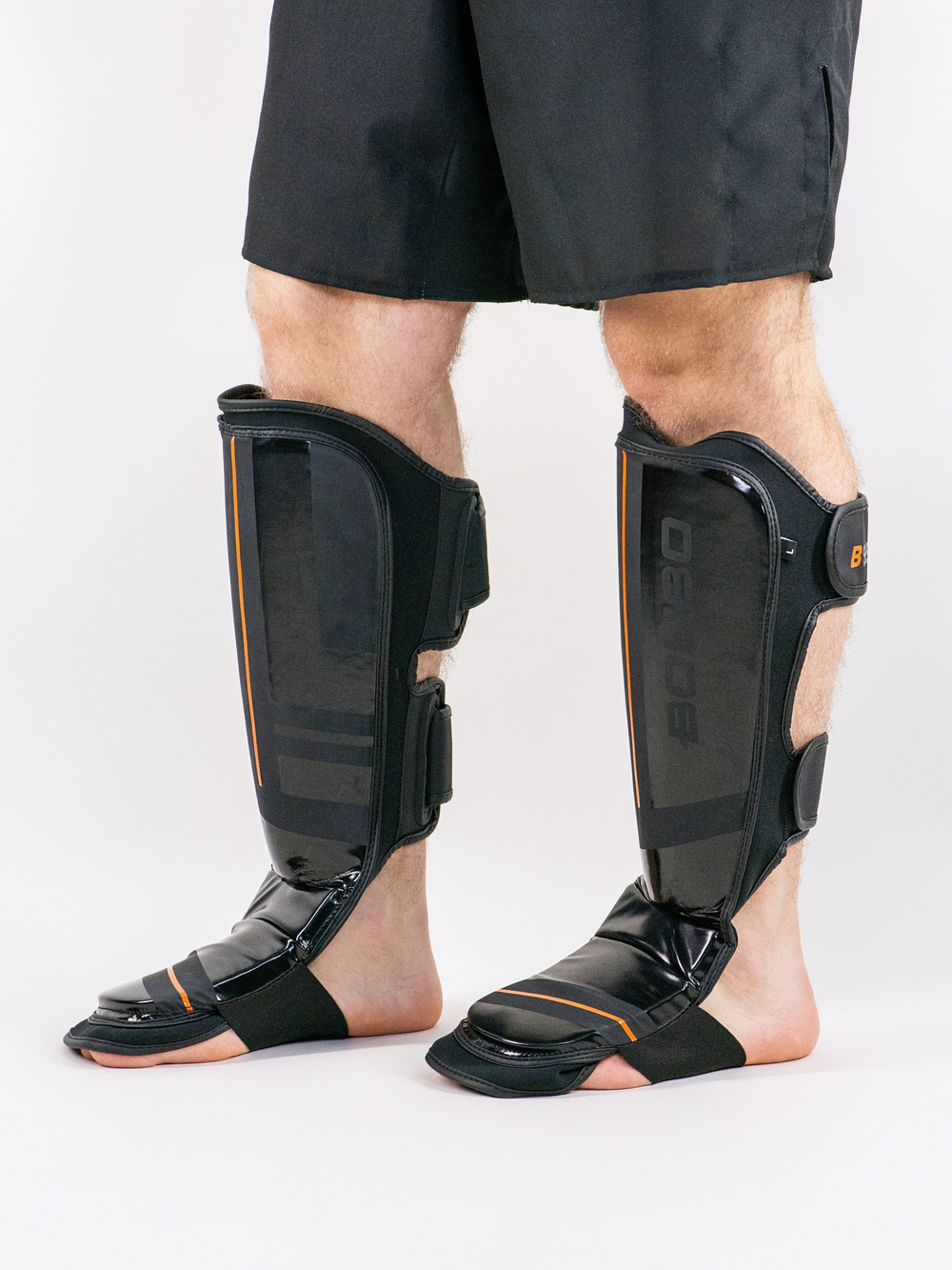 Защита голени и стопы  BoyBo B-series черно-оранжевая