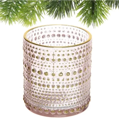 Подсвечник «Хрустальный блеск» 7*7,8 см, Розовый