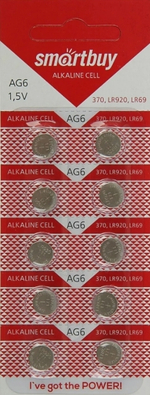 Батарейка Smartbuy AG6 LR69 LR920 1шт