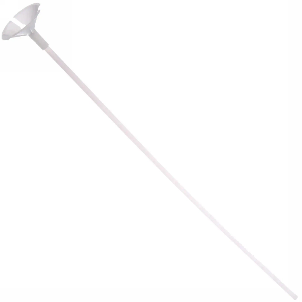 Набор палочек для шариков воздушных с держателем, 42 см (10 шт), белый