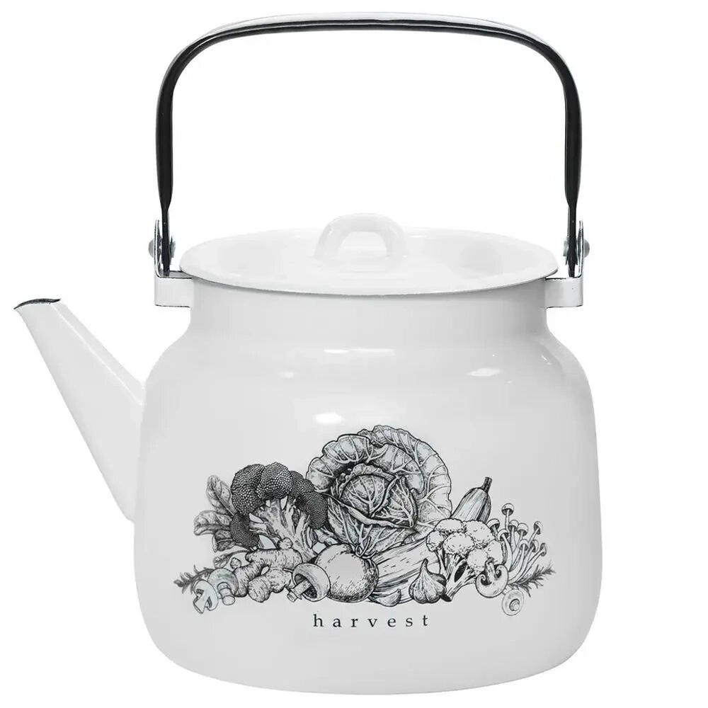 Чайник эмал 3,5л Harvest 27134БлРч