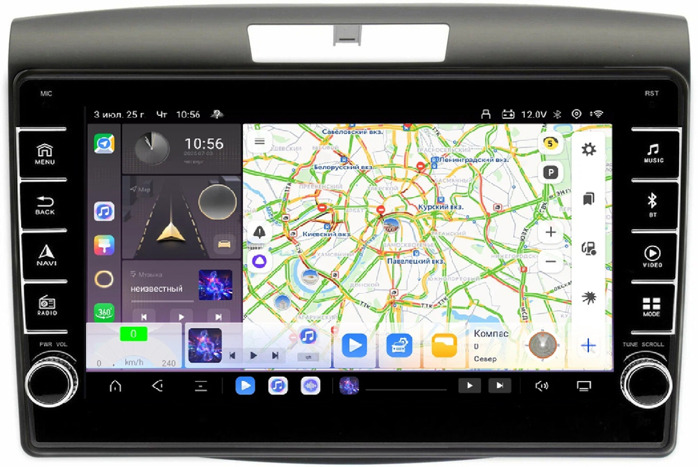 Магнитола для Honda CR-V 4 2012-2016 - Carmedia SF-9641-1 (кнопки и крутилки) Android 13, TS20, 6+128Гб, CarPlay, 4G SIM-слот