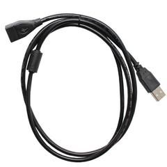 Кабель USB 2.0 (m) - USB 2.0 (f) (папа-мама) 1.5м (Черный)