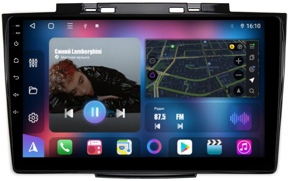 Магнитола Haval H5, DW Hower / Great Wall Hover H3, H5 (прямоугольные воздуховоды) - FarCar BM3013M на Android 13, QLED, TS10, 4Гб+32Гб, CarPlay, 4G SIM-слот