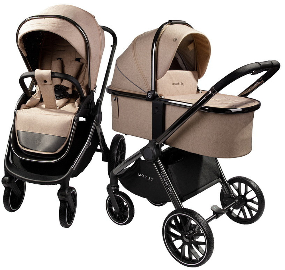 Детская коляска AmaroBaby Motus V2 2 в 1 мокко
