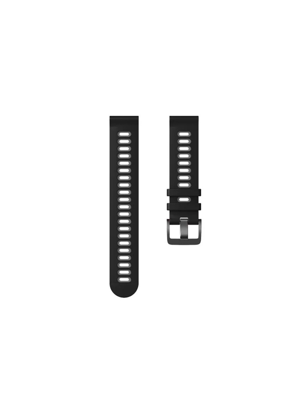 Ремешок 22 мм для GARMIN FR 255, 265, 45, Venu 2, Vivoactive 4 / SUUNTO 5, 9 Peak / COROS Apex 2 Pro, Apex Pro, Apex46mm , Pace 3 силиконовый двухцветный (S22-QR2CL-BLSE)