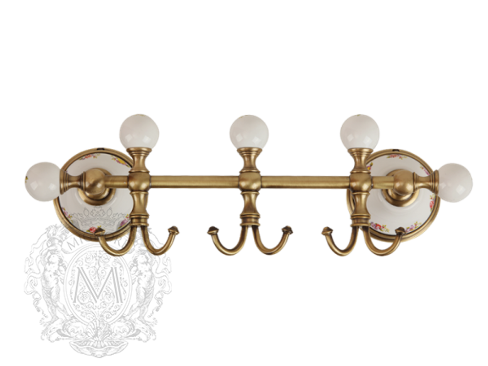 Планка с тремя крючками Migliore Provance ML.PRO-60.539 керамика с декором