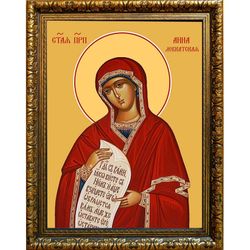 Анна Левкатская преподобная. Икона на холсте.