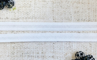 Косая бейка х/б, ш. 1,5 см, белый